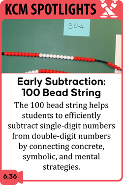 Early Subtraction Strategies witin 100: Bead String